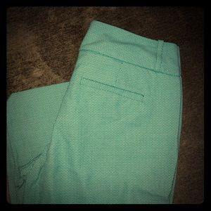 The Limited, green/white cropped pants